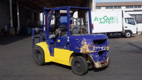 Xe nâng dầu cũ 3.5 tấn KOMATSU FD35W-7 số sàn gật gù lốp kép đời 2001 - 103457