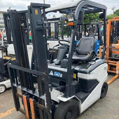 Xe nâng điện cũ ngồi lái 1.5 tấn NYK FB15PN-80-300 Đời 2021 (Bình LIFTOP)
