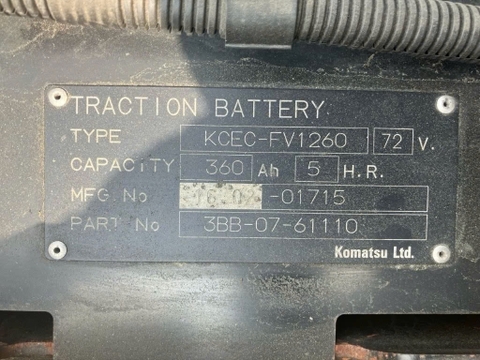 Xe nâng điện ngồi lái cũ 2.5 tấn KOMATSU FE25-1 Pin Lithium Đời 2016 (Dịch Giá)