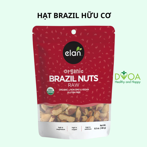 Hạt quả hạch Brazil Nuts hữu cơ 185g