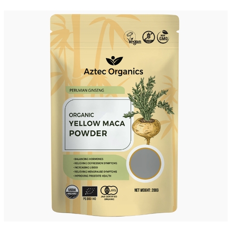 Bột sâm Maca vàng hữu cơ Aztec Organics 200g