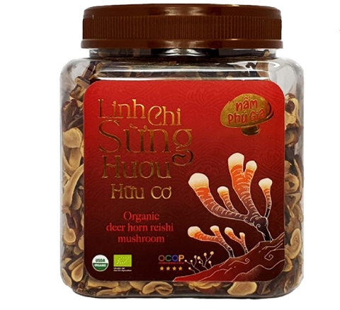 Nấm linh chi sừng hươu hữu cơ Phú Gia 200g