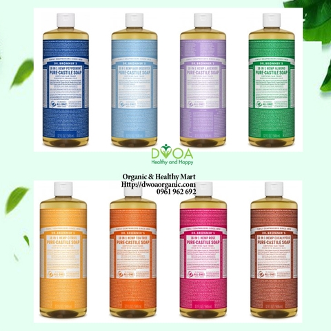 Sữa Tắm Gội  Dr. Bronner's 18-in-1 hữu cơ (946ml)