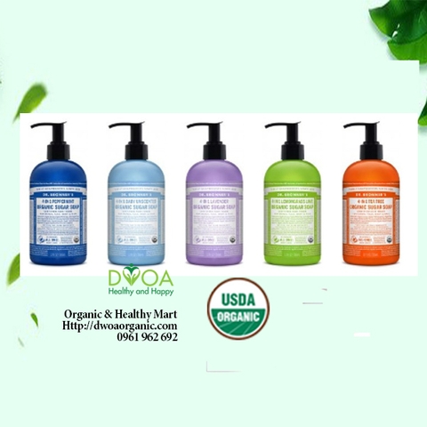 Sữa Tắm Gội Hữu Cơ Dr. Bronner's 4-in-1 Hữu Cơ (736ml)