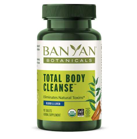 Viên thải độc toàn bộ cơ thể  hữu cơ Total Body Cleanse Banyan botanicals 90 Viên