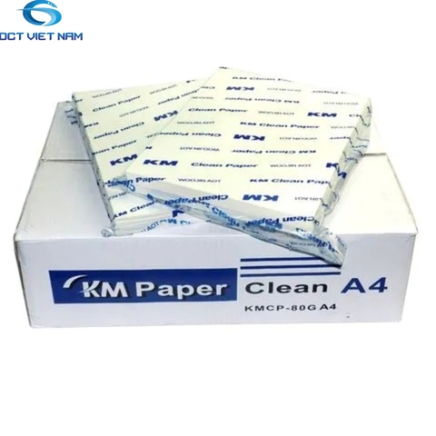 Giấy in KM A4 màu trắng