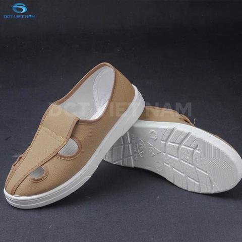 Giày 4 lỗ mặt vải CTĐ màu nâu
