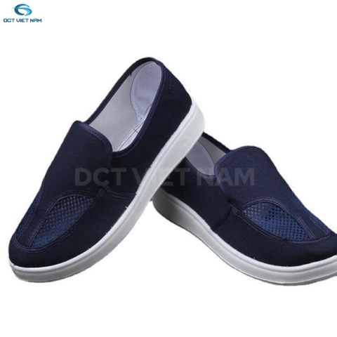 Giày vải chống tĩnh điện phòng sạch màu xanh navy