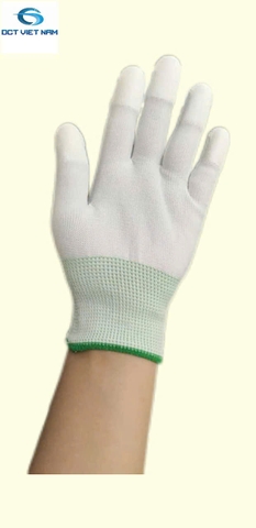 Găng tay phủ PU ngón trắng