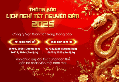THÔNG BÁO LỊCH NGHỈ TẾT ÂM LỊCH 2025
