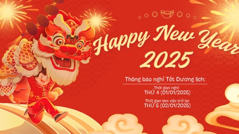 THÔNG BÁO LỊCH NGHỈ TẾT DƯƠNG LỊCH 2025