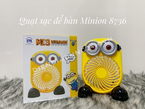 Quạt sạc để bàn Minion 8736