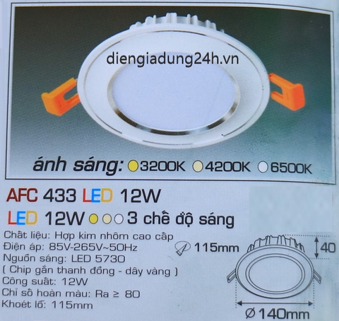 AFC 433 LED 12W