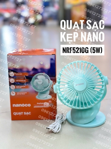 Quạt sạc kẹp Nano NRF5210G (5w)