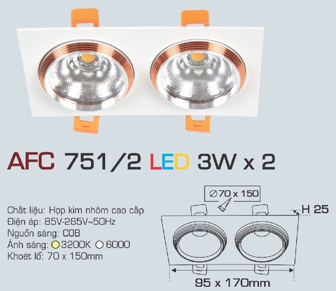 AFC 751/2 LED 3WX2