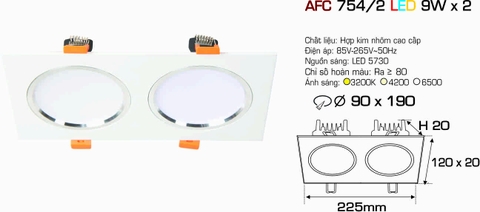 AFC 754/2 LED 9Wx2