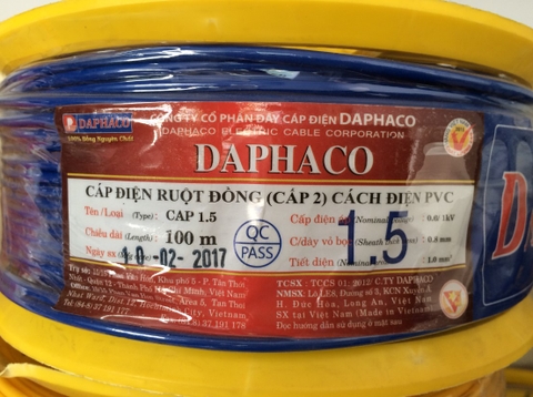 CÁP DAPHACO CV 1.5mm2