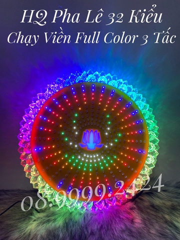 ĐÈN HÀO QUANG LED PHA LÊ CHƯƠNG TRÌNH 32 KIỂU CHẠY VIỀN FULL COLOR 30 CM