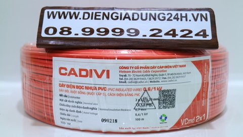 DÂY ĐÔI CADIVI 2x32 VCmd ( 2x1.0mm2)