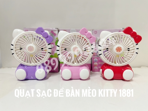 Quạt sạc để bàn mèo Kitty 1881