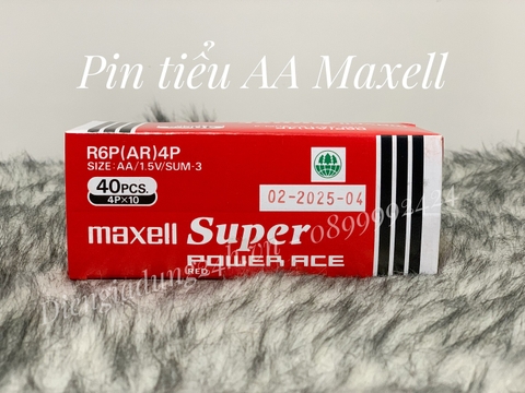 Pin tiểu AA Maxell Supper power ace ( 1 hộp 40 viên )