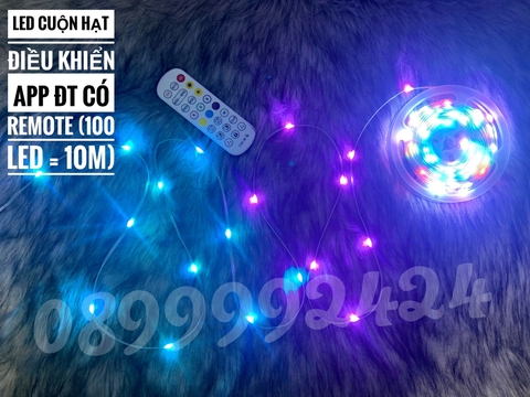 Dây đèn led cuộn hạt ARGB 16 triệu màu 10M ( Có App + Remote )