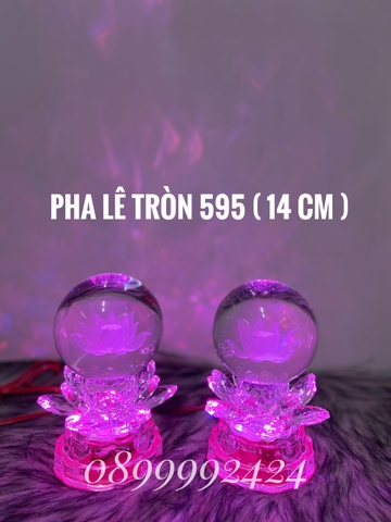 Đèn pha lê tròn 595 ( 14cm )