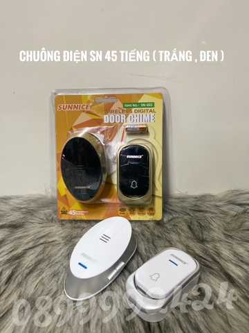 CHUÔNG CỬA KHÔNG DÂY, CHUÔNG CỬA THÔNG MINH 45 TIẾNG CHUÔNG, CHUÔNG CỬA SUNNICE