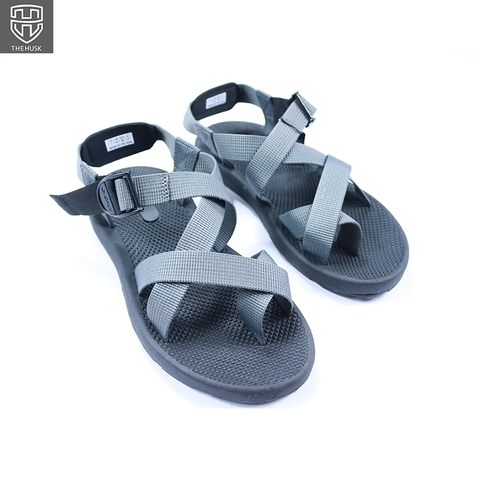 Sandal nam xỏ ngón quai dù màu ghi - TH16