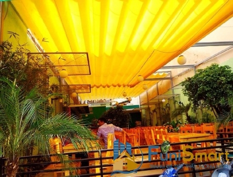 Mái Xếp Di Động Quán Cafe