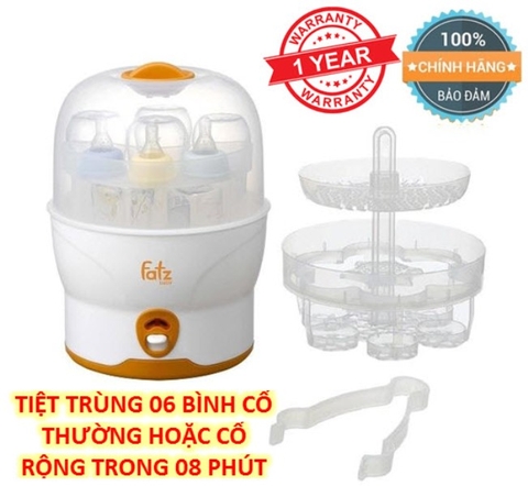 Máy tiệt trùng 06 bình sữa cổ rộng siêu tốc FATZBABY FB4019SL