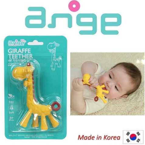 Ngậm nướu Ange hình hươu cao cổ không có BPA cho bé - Hàn Quốc - AG047