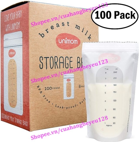 Hộp 50 túi trữ sữa mẹ cao cấp 250ml Unimom UM870510 - Hàn Quốc