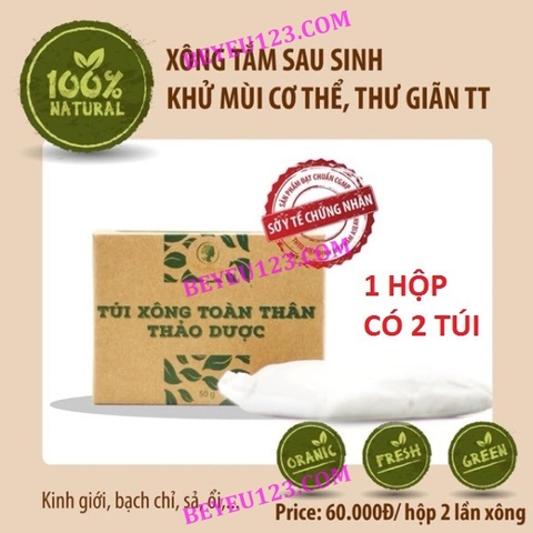 50gr/túi - Hộp 2 túi xông toàn thân thảo dược cho Mẹ sau sinh - WonMom (Việt Nam)