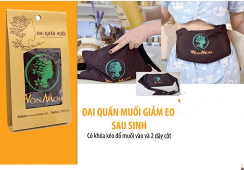 Đai vải dùng quấn muối giảm eo cho Mẹ sau sinh Wonmom (Việt Nam)