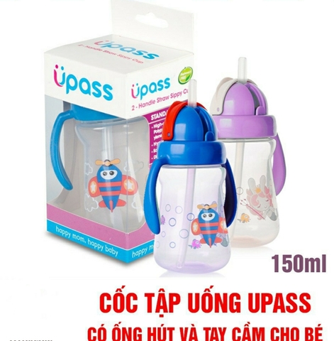 Cốc / Bình nước tập hút có 2 tay cầm 150ml Upass Thái Lan - UP0080N