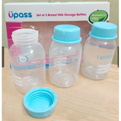 Bộ 3 bình trữ sữa Mẹ 125ml Upass - Thái Lan