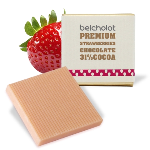 Sô cô la - White Chocolate with Strawberries / Caraque