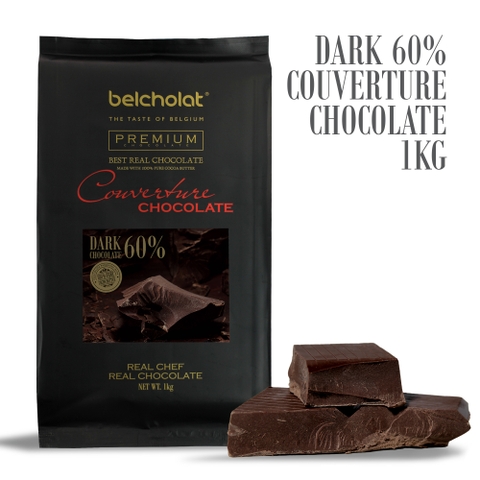 Dark Couverture Chocolate 60% / Block 1kg