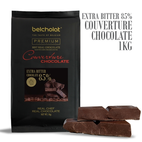 Extra Bitter Couverture Chocolate 85% / Block 1kg