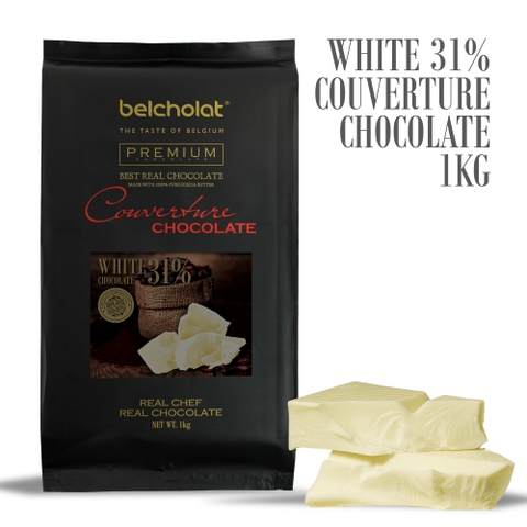White Couverture Chocolate 31% / Block 1kg
