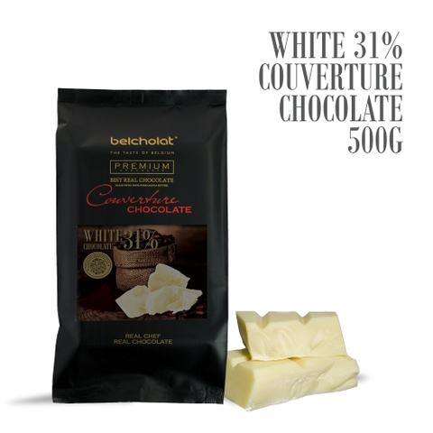 White Couverture Chocolate 31%/ Block 500g