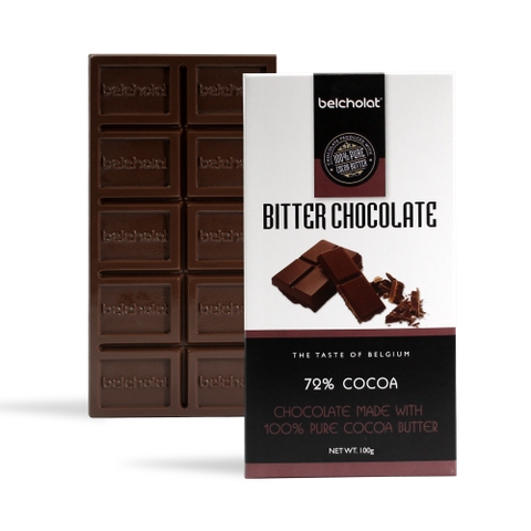 Thanh 100g Bitter Chocolate 72%
