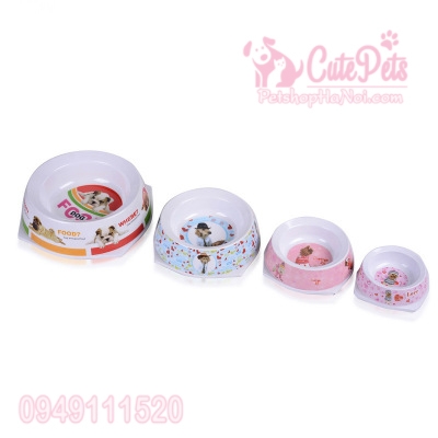 Bát Fit sâu lòng in hình cute dành cho chó mèo - Cutepets