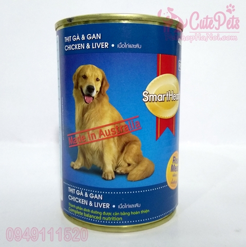 Pate cho chó lớn Smart Heart lon 400g - Cutepets
