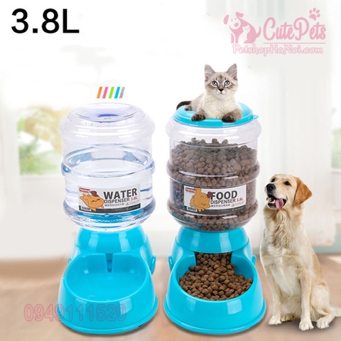 Bát ăn tự động hộp 3.8L dành cho chó mèo - CutePets