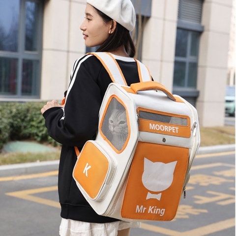Balo vận chuyển chó mèo Moorpet Mr King 42*26*32cm mã 320