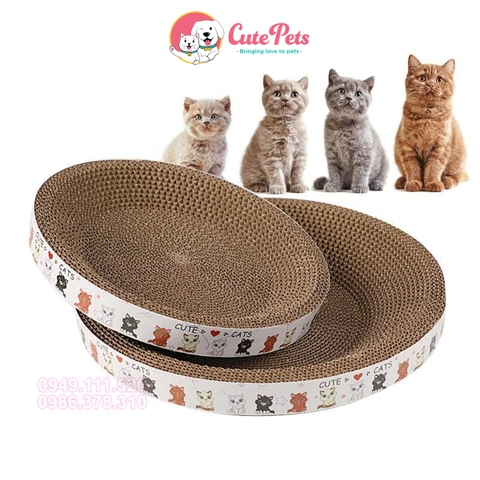 Bàn cào móng cho mèo tròn catton 40x9cm - Cutepets