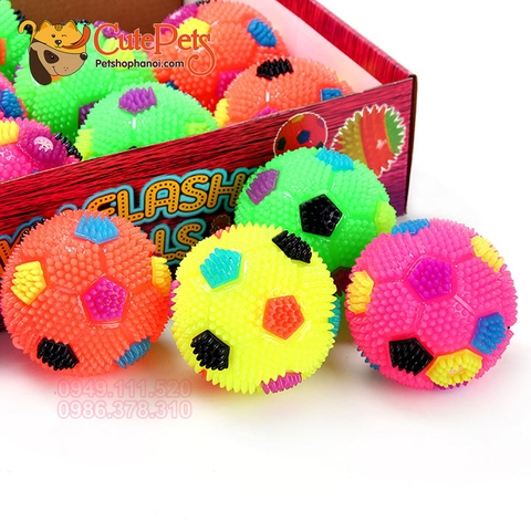 Bóng Gai chút chít phát sáng  dày vỏ 7.5cm dành cho thú cưng - CutePets