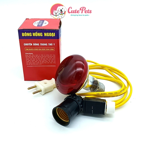 Bóng Sưởi hồng ngoại + Phụ Kiện điều chỉnh nhiệt cho thú cưng - CutePets